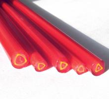 SNU 220 red/yellow triangle cane
